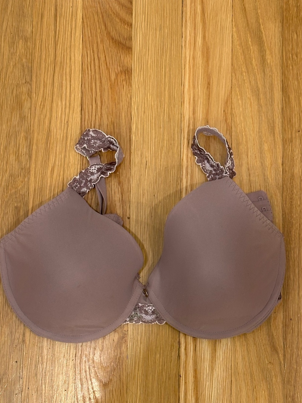 Natori Mauve Lace-Trim Bra Intimates RN 105951 34DD